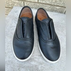 Frye MINDY Black Leather Slip On Sneaker Shoes Size 8